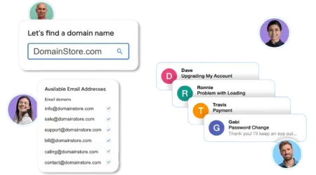 Business email with your own domain.
